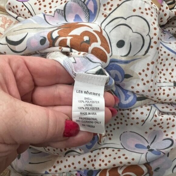 Les Rêveries Floral-print Matte Satin Midi Wrap Dress Size 12 - Picture 5 of 7